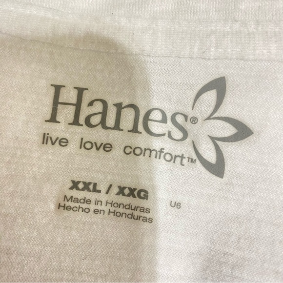 Hanes Women’s Slub Jersey Shirred V-Neck Tee - Picture 5 of 7